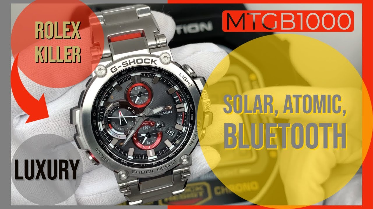 Detailed look at the G-Shock MTGB1000D-1A - ROLEX Killer? Bluetooth, Multiband, Atomic, Solar