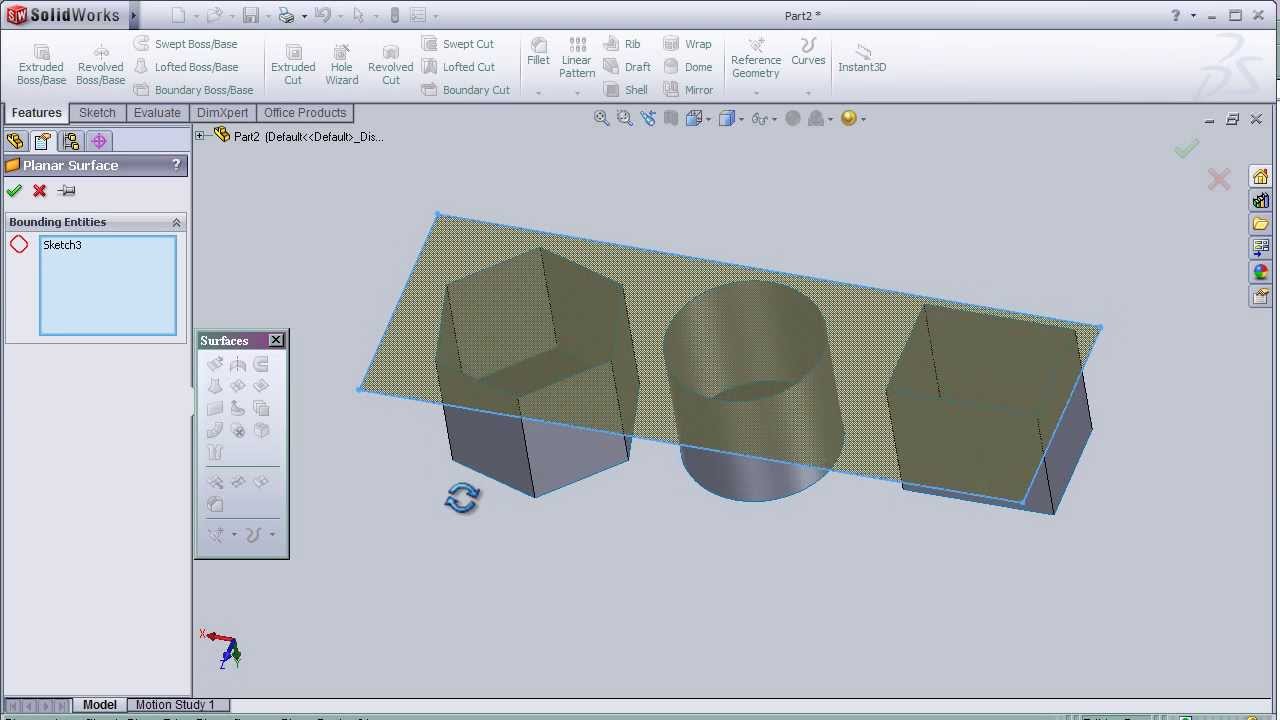 10- УЧЕБНОЕ ПОСОБИЕ SolidWorks Surface: ПЛАНИРОВЩИК ПОВЕРХНОСТЕЙ