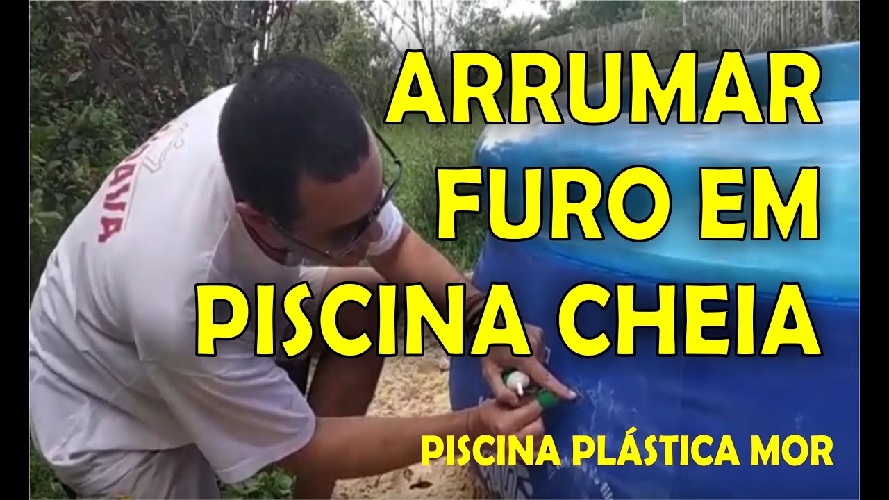 Colar pequenos furos em piscina plástica depois de cheia (mor)