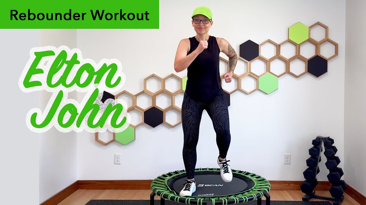 15 Minute Rebounder Workout | Elton John Hits Mini Trampoline Cardio (Beginner Friendly)