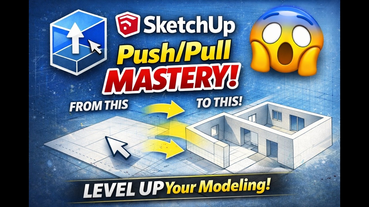 SketchUp Push/Pull Tool – Master It in 15 Minutes!