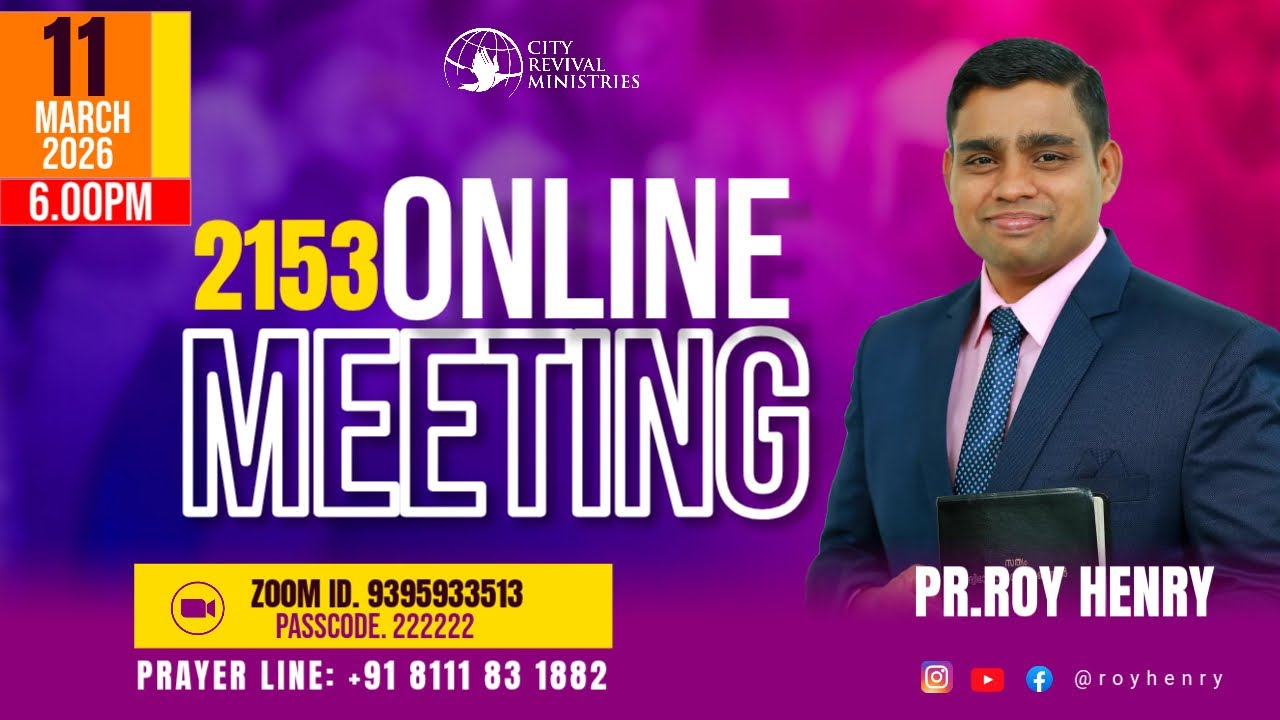 ZOOM LIVE | PR.JOHNYKUTTY,IDUKKI | WORSHIP BY: SIS.SEEMBLUE AJO