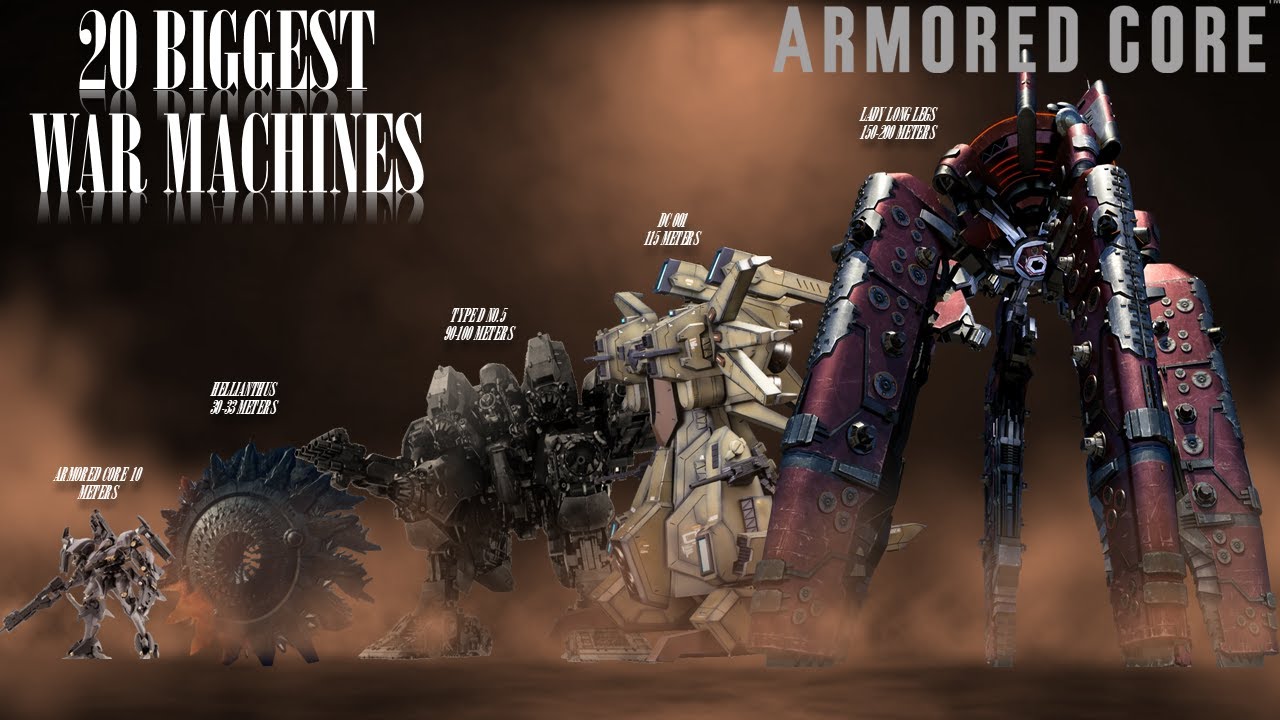 Armored Core Biggest Mechas/Robots - Size Comparison