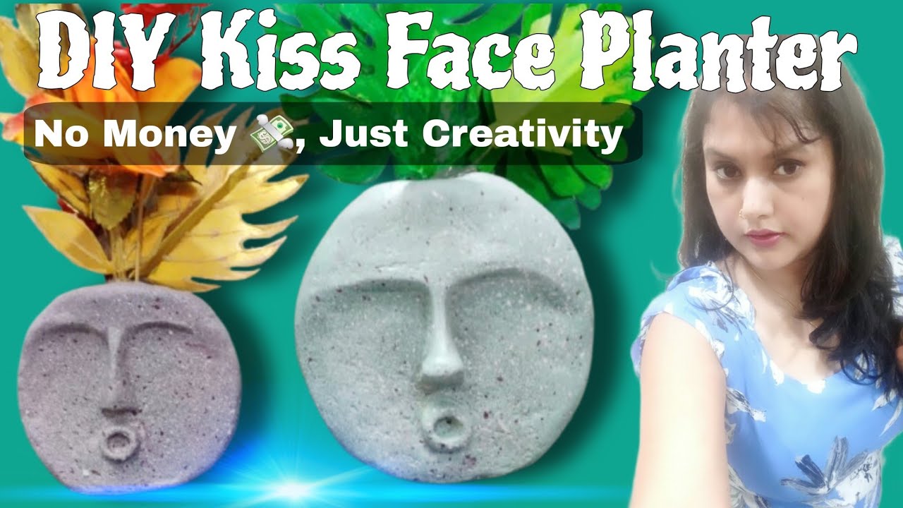 OMG 😱 Aesthetic Kiss Planter at Home – No Money 💸, Just Creativity ✨ | Trending Kiss Planter #diy