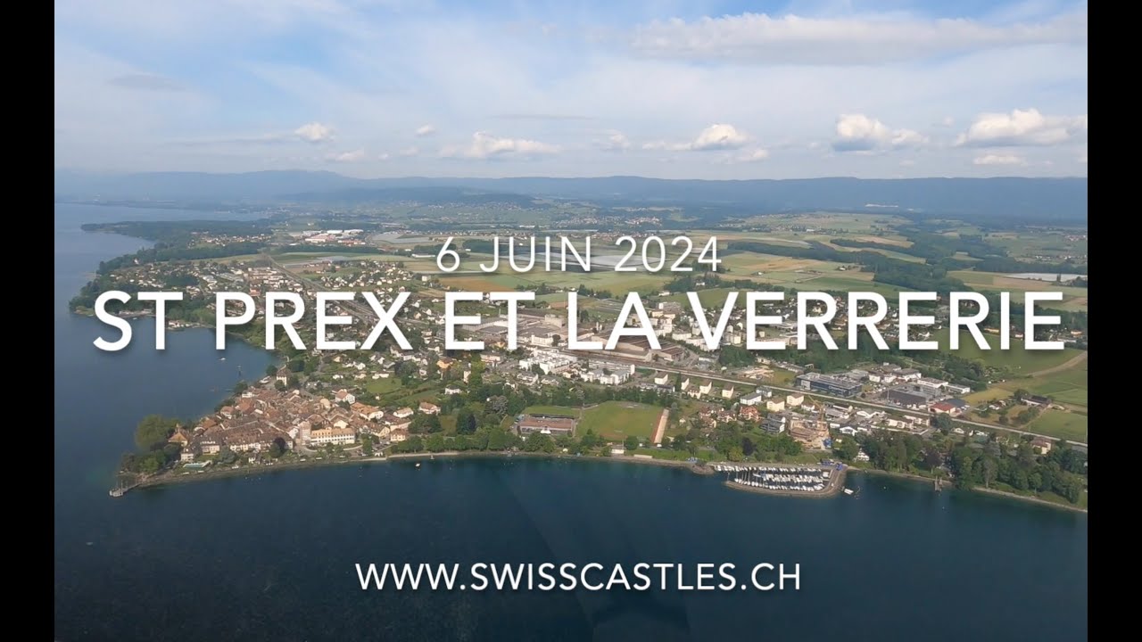 St Prex et sa verrerie vue du ciel le 6 juin 2024