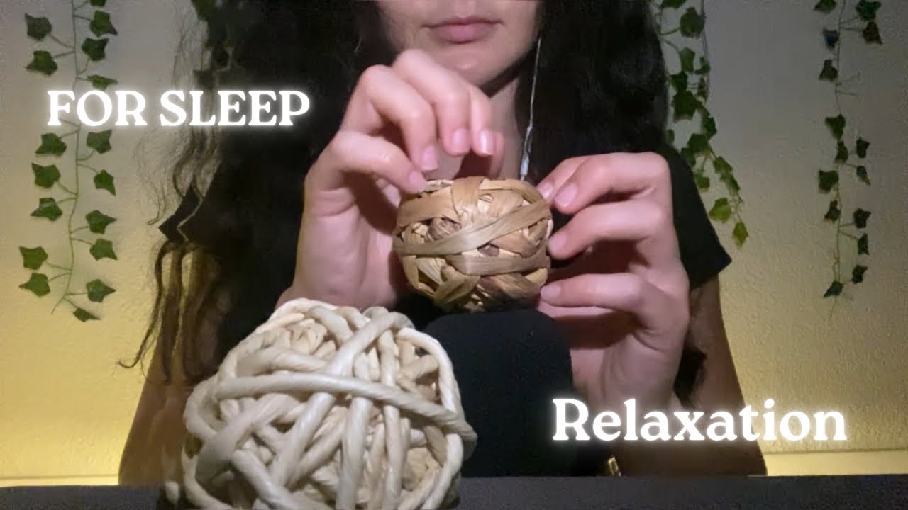 Tapping ASMR | LOFI | Woven Toy Ball | Whispering, and soothing Sounds