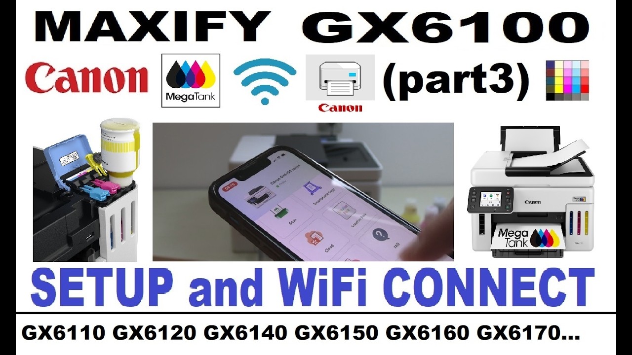 Настройка и подключение к Wi-Fi для фотоаппаратов Canon MAXIFY GX6110 GX6120 GX6140 GX6150 GX6160...