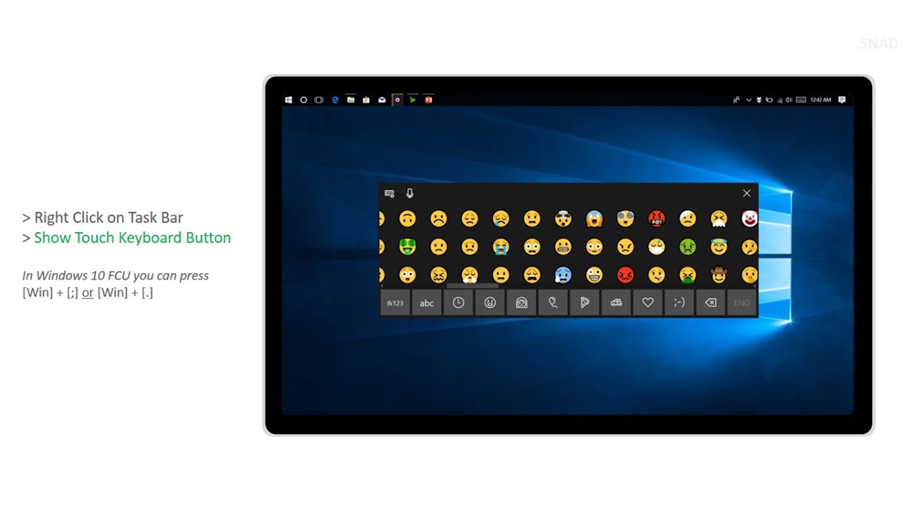 How to use Emoji Panel / Keyboard in Windows 10