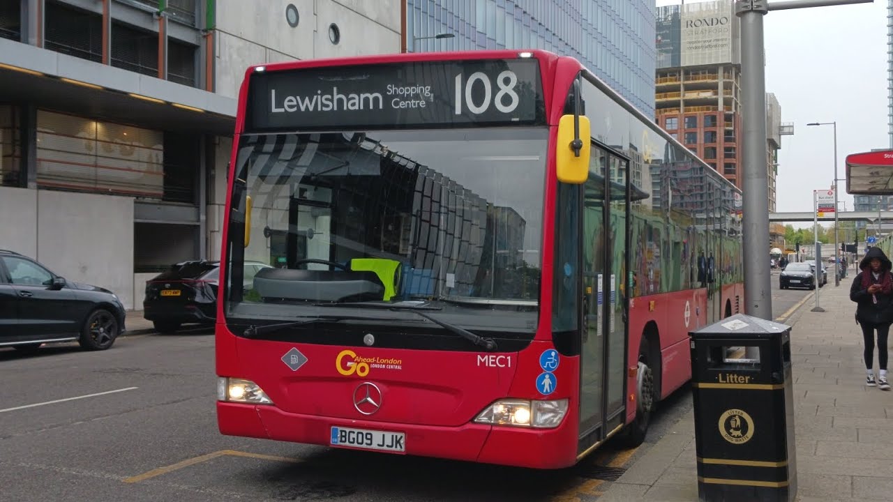 FRV. Go Ahead London Route 108 Stratford International - Lewisham Station. MEC1 (BG09 JJK) Citaro.