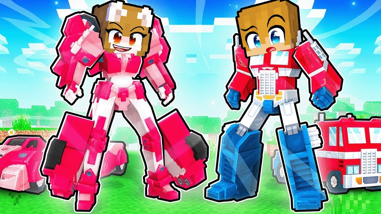 Playing as a TRANSFORMER in Minecraft! 😨