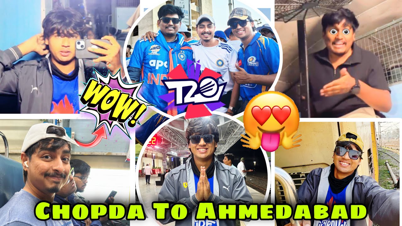 Chopda To Ahmedabad Train Journey Vlog || T20 World Cup 2026 Vlog 😍😍 #vishubirhade #dailyvlog 