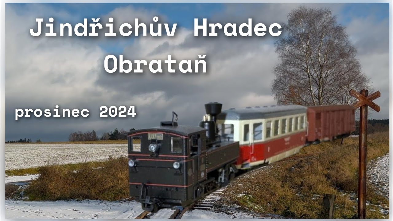 Úzkokolejka Jindřichův Hradec Obrataň , aktuální stav , prosinec 2024
