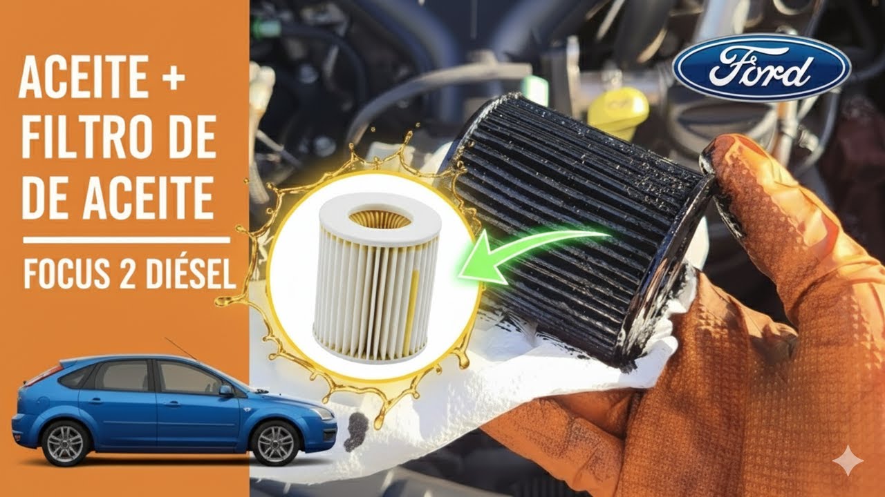 CAMBIAR ACEITE y FILTRO de aceite FORD FOCUS 2.0 TDCI