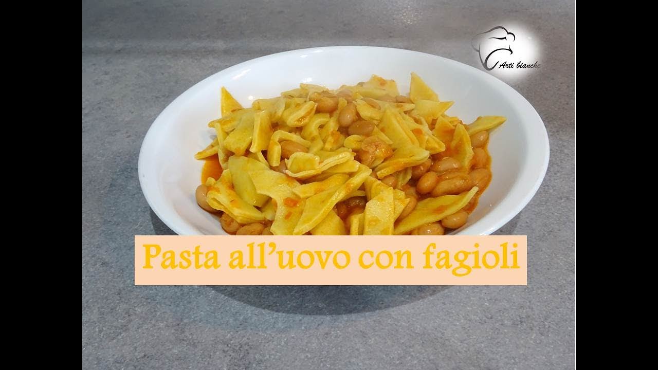Pasta e fagioli con maltagliati all'uovo