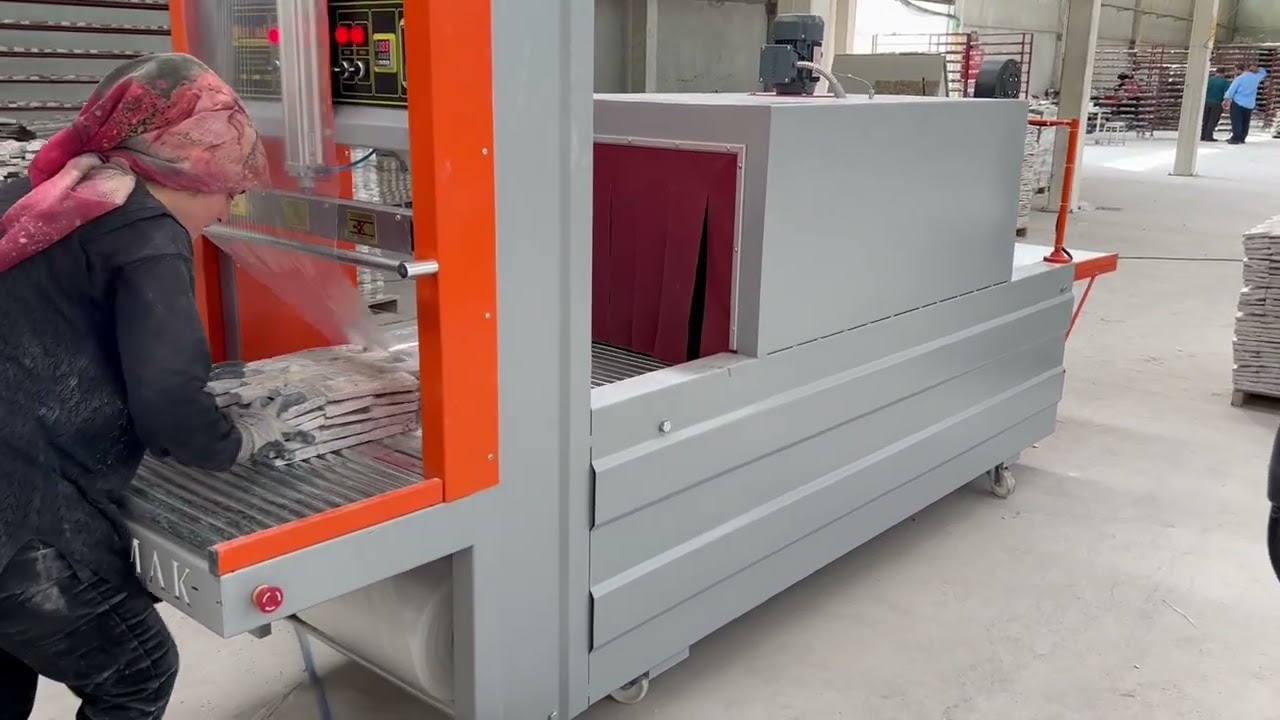 KONESMAK TRAVERTEN DOĞAL MERMER TAŞ ŞHRİNK AMBALAJ MAKİNASI