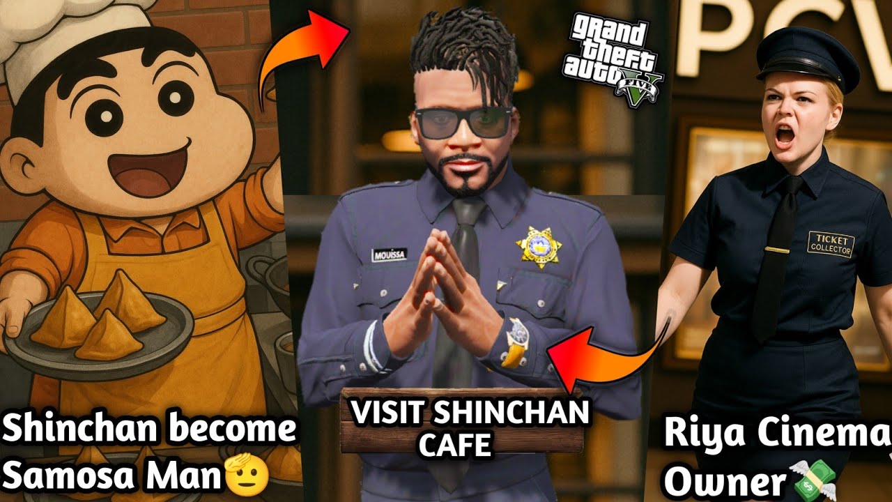 GTA 5: Shinchan Become Samosa Man But Franklin Spying Shinchan New Lifestyle💔😭Emotional Ps Gamester 