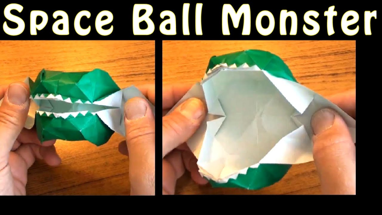 Fold an origami Space Ball Monster by Jeremy Shafer