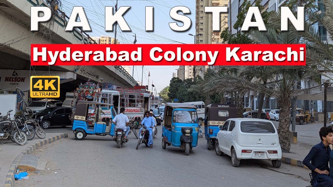 Hyderabad Colony JAIL Chowrangi Walking Tour | Karachi, Pakistan | Full Mooni Vlogs | 4K UHD
