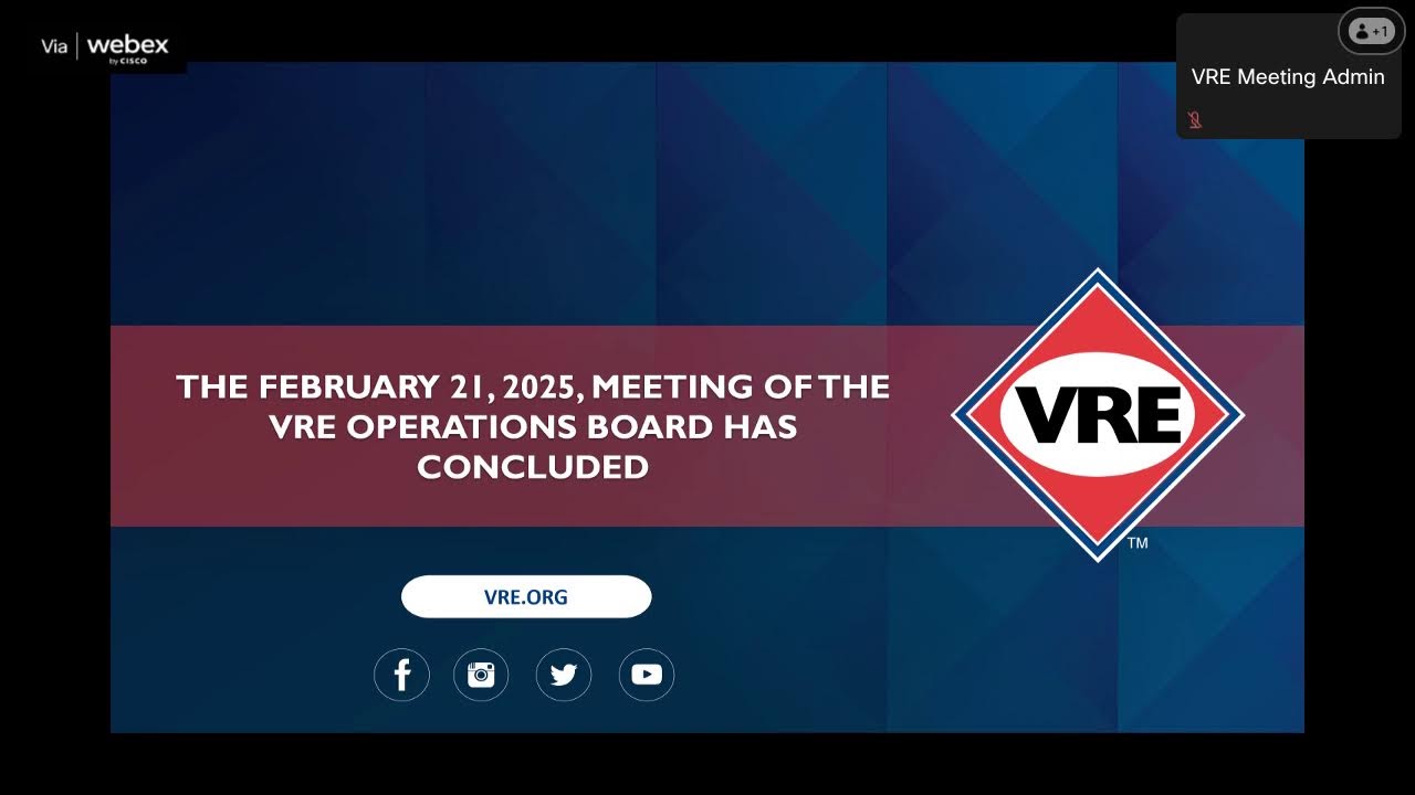 VRE Operations Board Meeting for February 2025