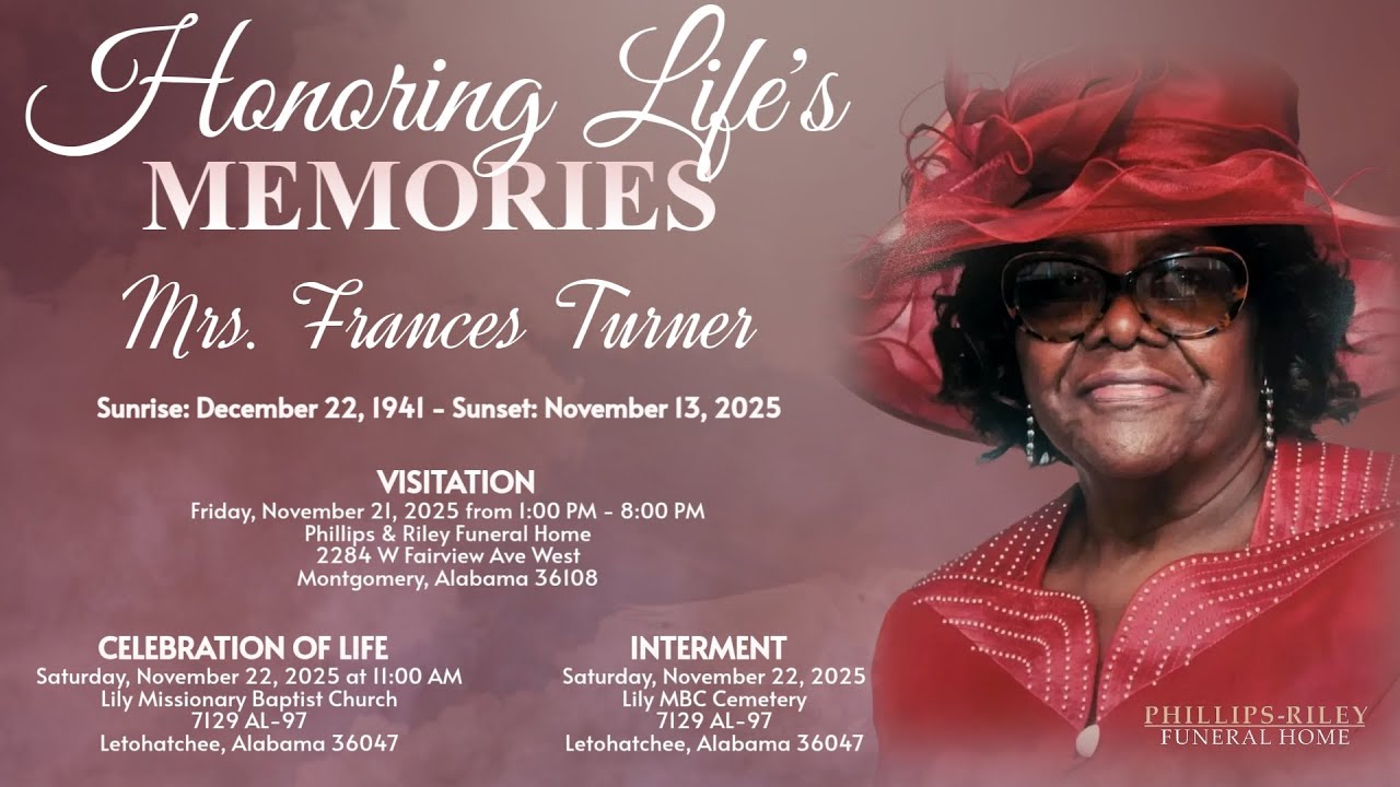 Celebration of Life for Frances Smith Turner