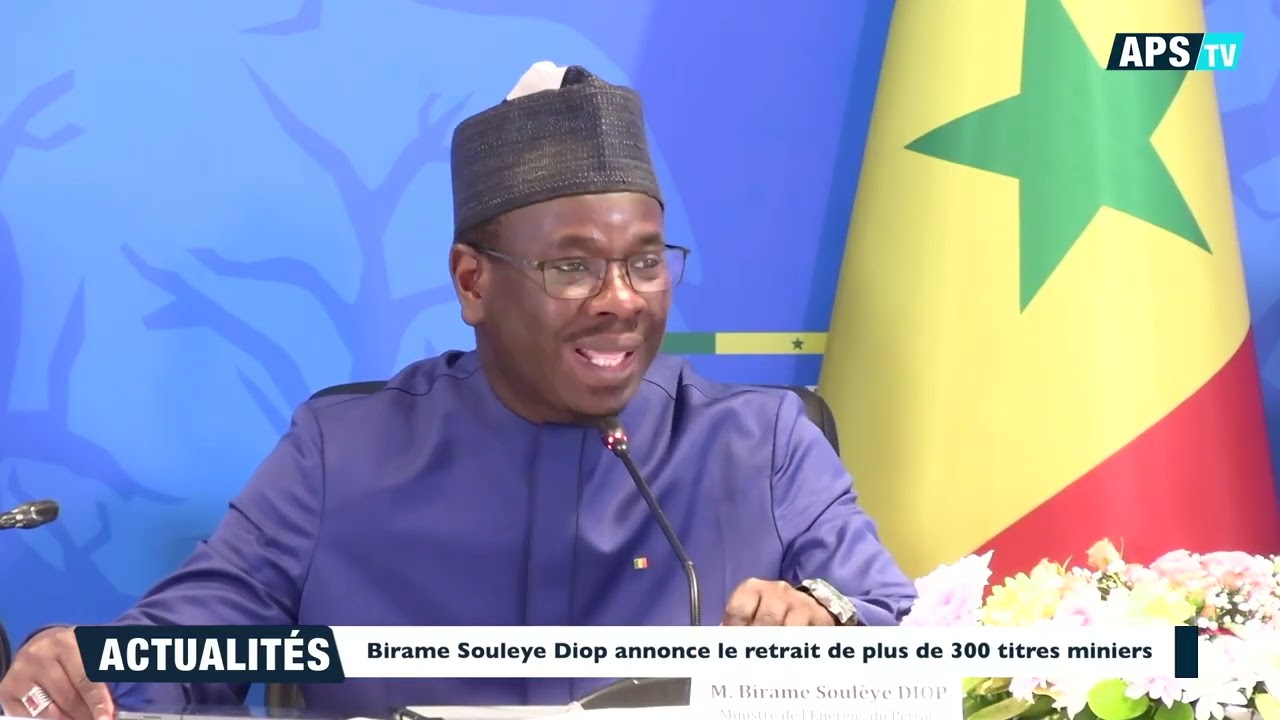 Birame Souleye Diop annonce le retrait de plus de 300 titres miniers
