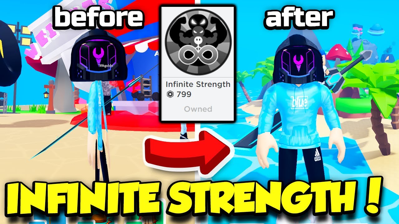 BUYING INFINITE STRENGTH GAMEPASS IN LIFTING TITANS AND REACHING MAX SIZE!! (Roblox)