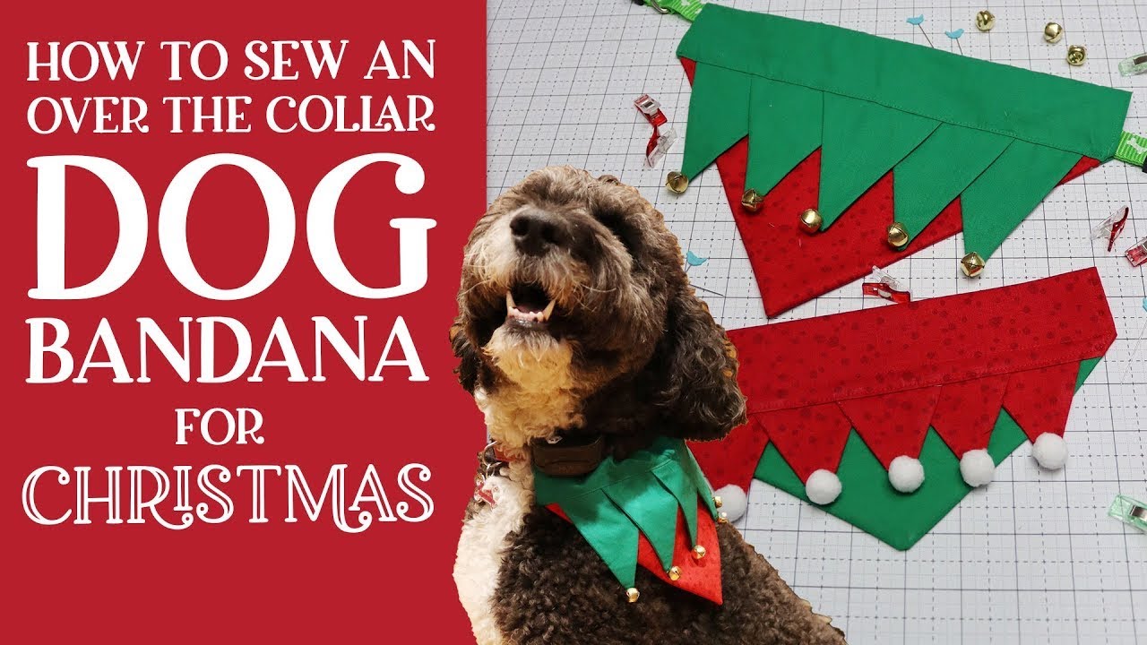 🎄 🐶 How To Sew An Adorable Christmas Dog Bandana
