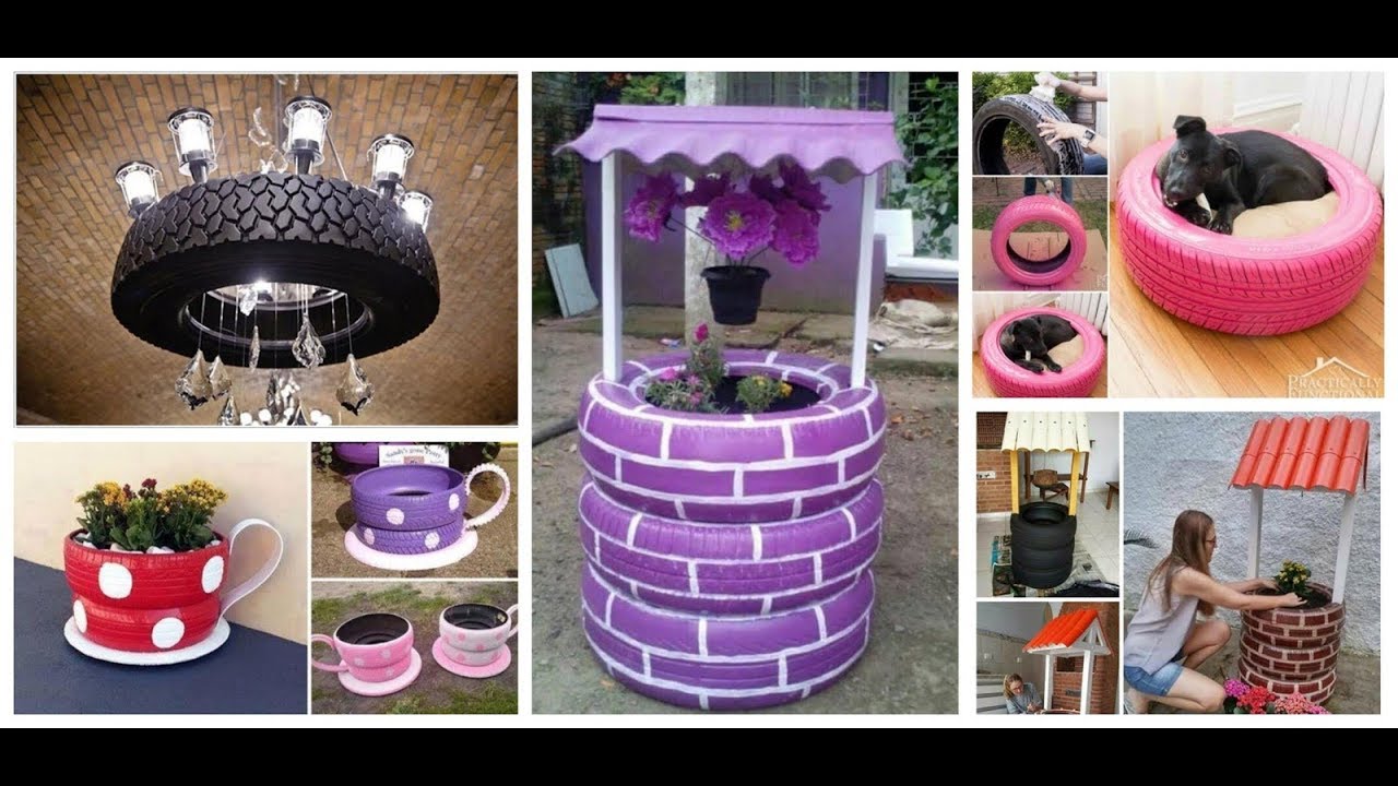Manualidades con LLANTAS recicladas