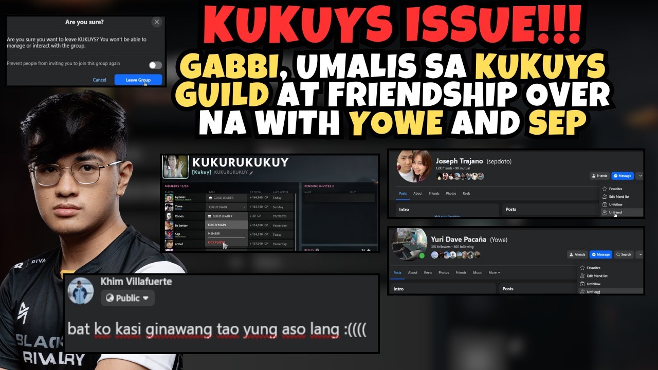 KUKUYS ISSUE!! | GABBI INIWAN NA ANG KUKUYS GUILD + INUNFRIEND SI YOWE AND SEP DAHIL SA CS PUSTAHAN