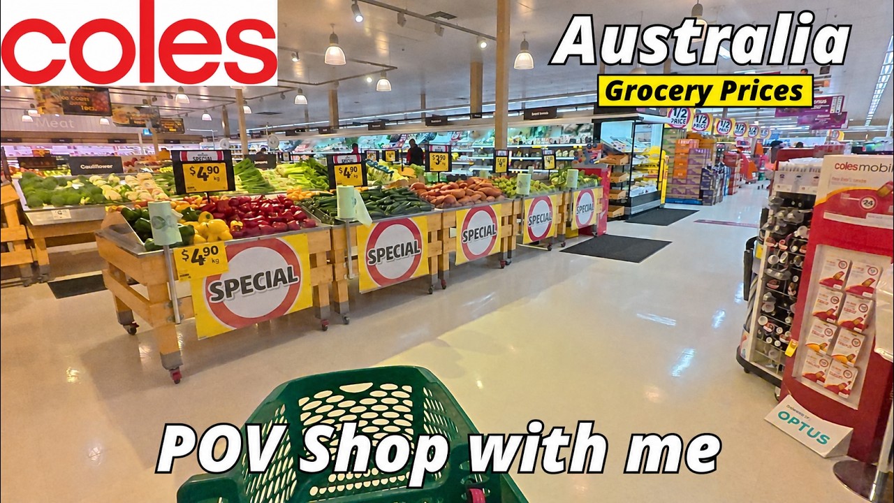 POV: Shopping at Coles Supermarket 🇦🇺 Australia Grocery Prices 2026