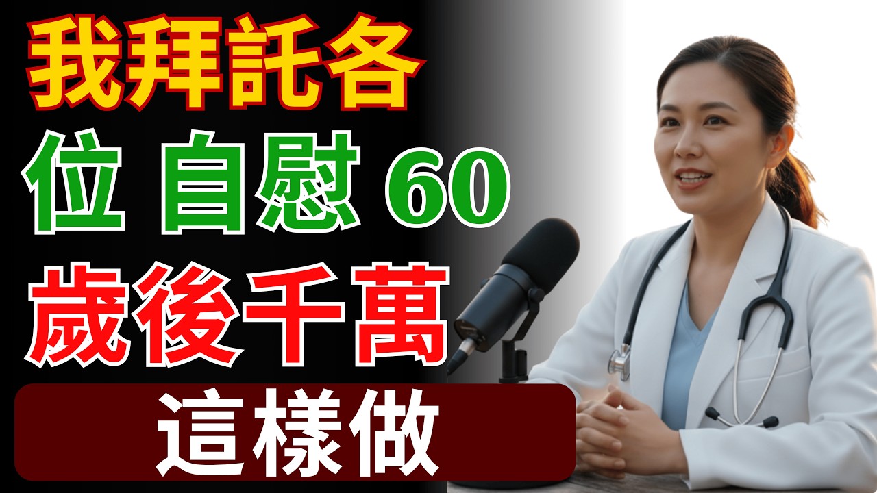 泌尿科陳心蕾醫師親授：60歲後如何安全自慰 - 千萬避開這3個致命錯誤！