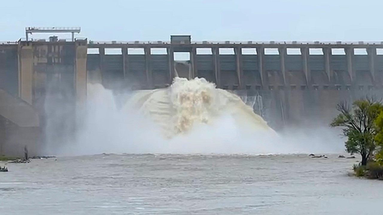 Vaal Dam Sluices Being Opened