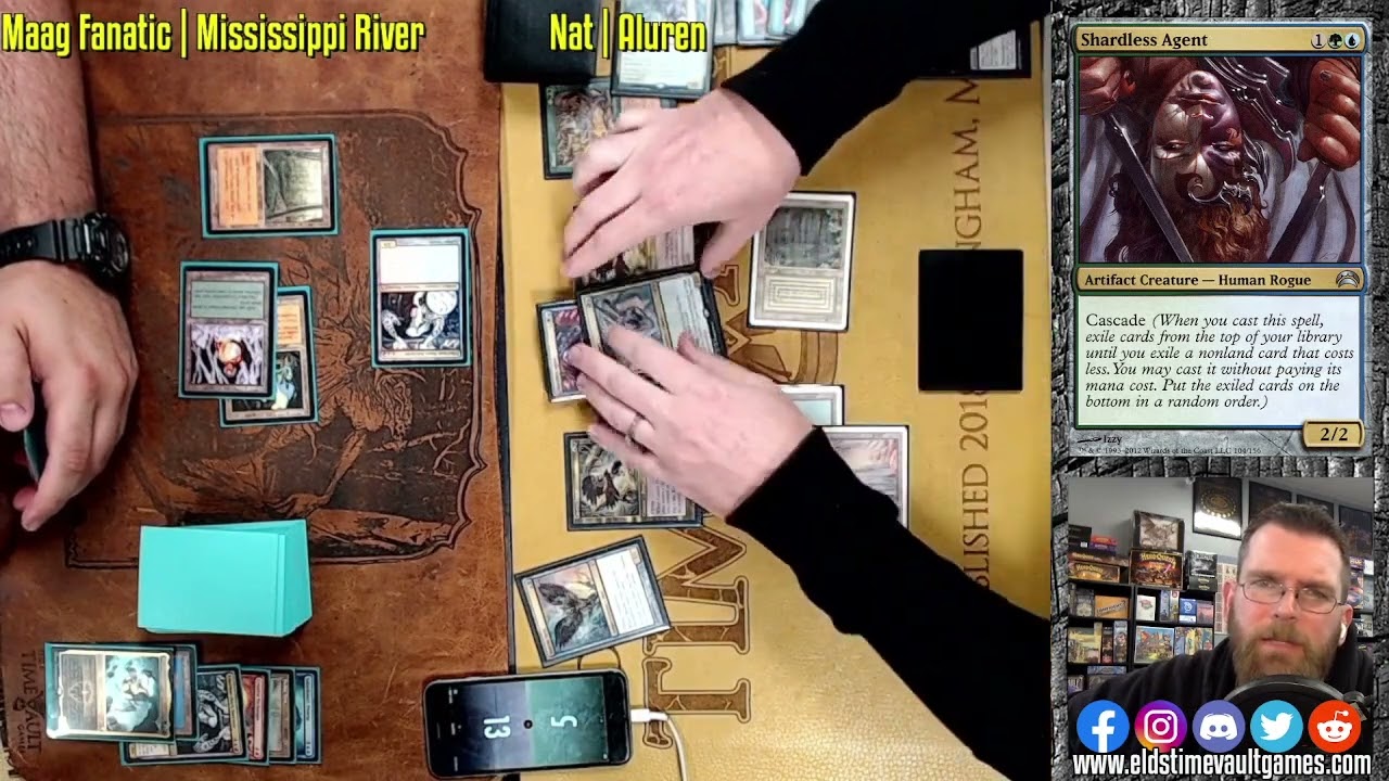 Mississippi River vs Aluren | Legacy Magic: The Gathering w/Commentary | Fast Effect | ELD's MTG