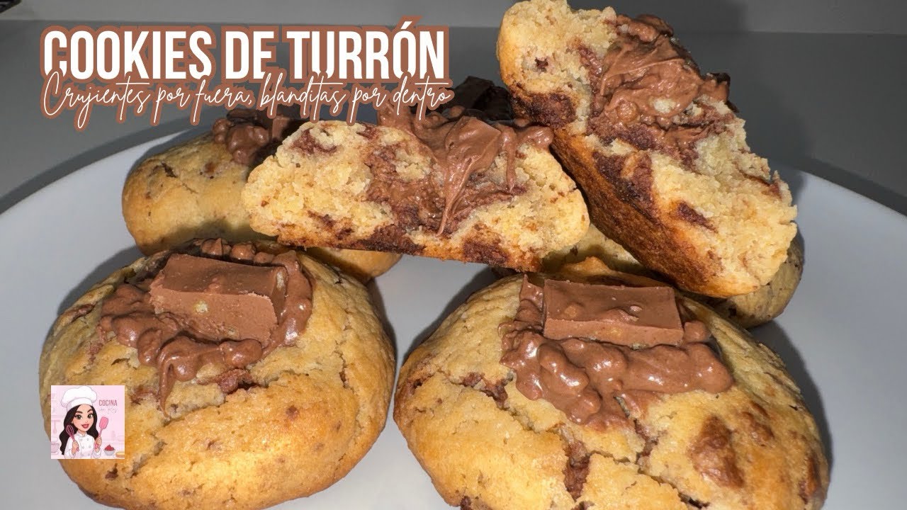 Cookies de turrón tipo Suchard 🍪✨crujientes por fuera y fundentes por dentro | Postre fácil Navidad🎄