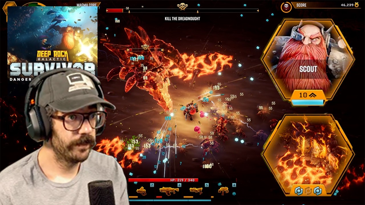 Beating Magma Core with Scout (Deep Rock Galactic: Survivors)