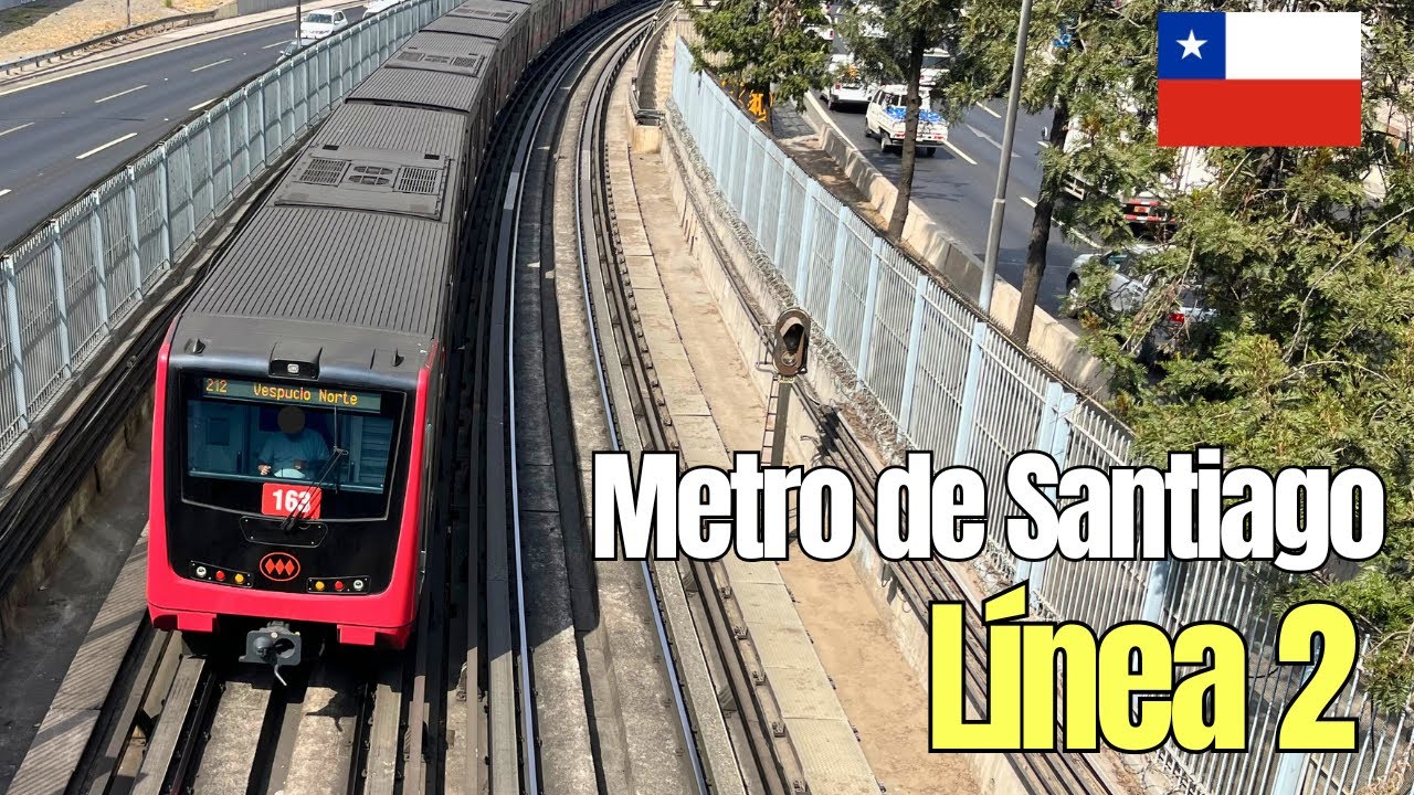 SANTIAGO EN METRO 🔴 - Recorrido Línea 2 desde Vespucio Norte a Hospital El Pino 🚇🚈🇨🇱