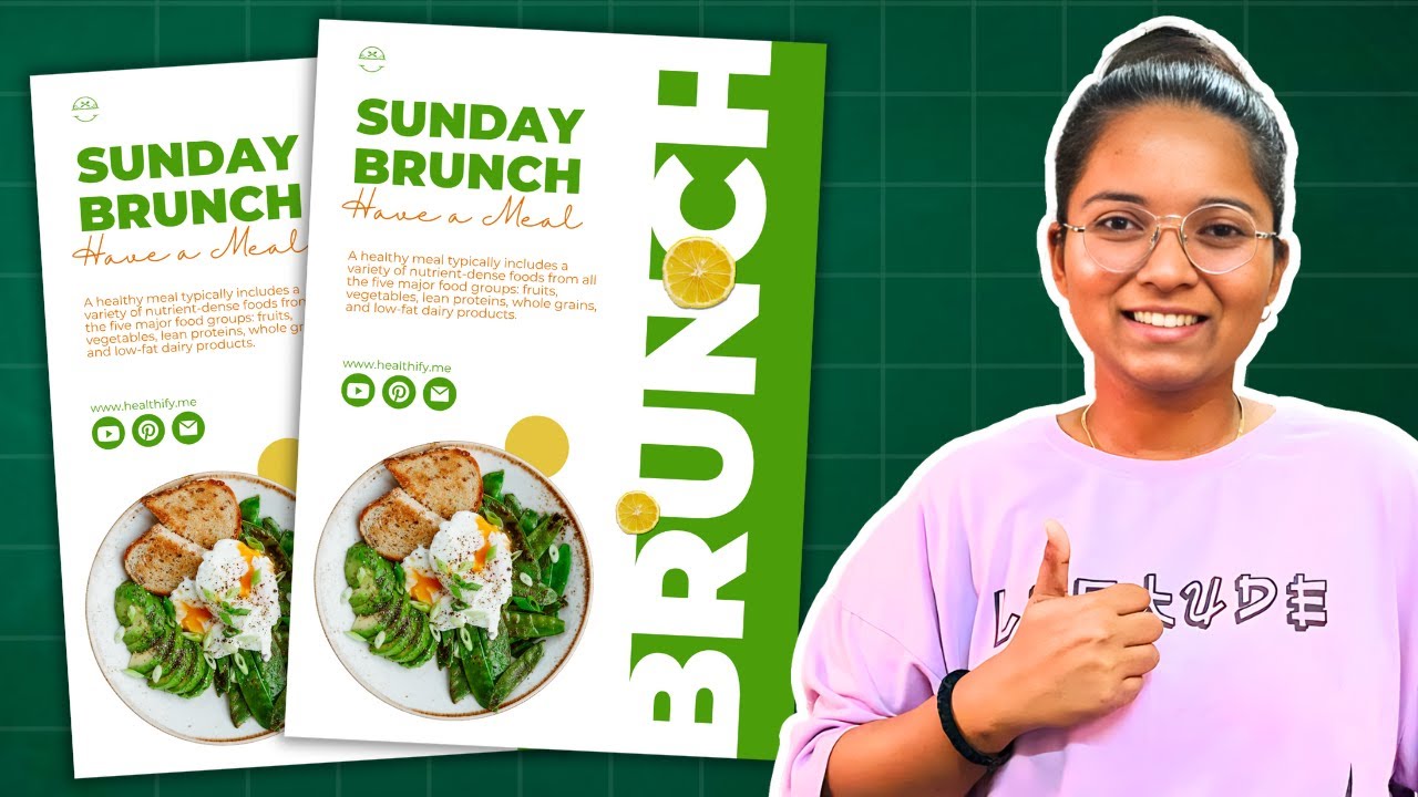 Let's Create this Minimal Fresh Poster Design in Canva | Canva with Shruti