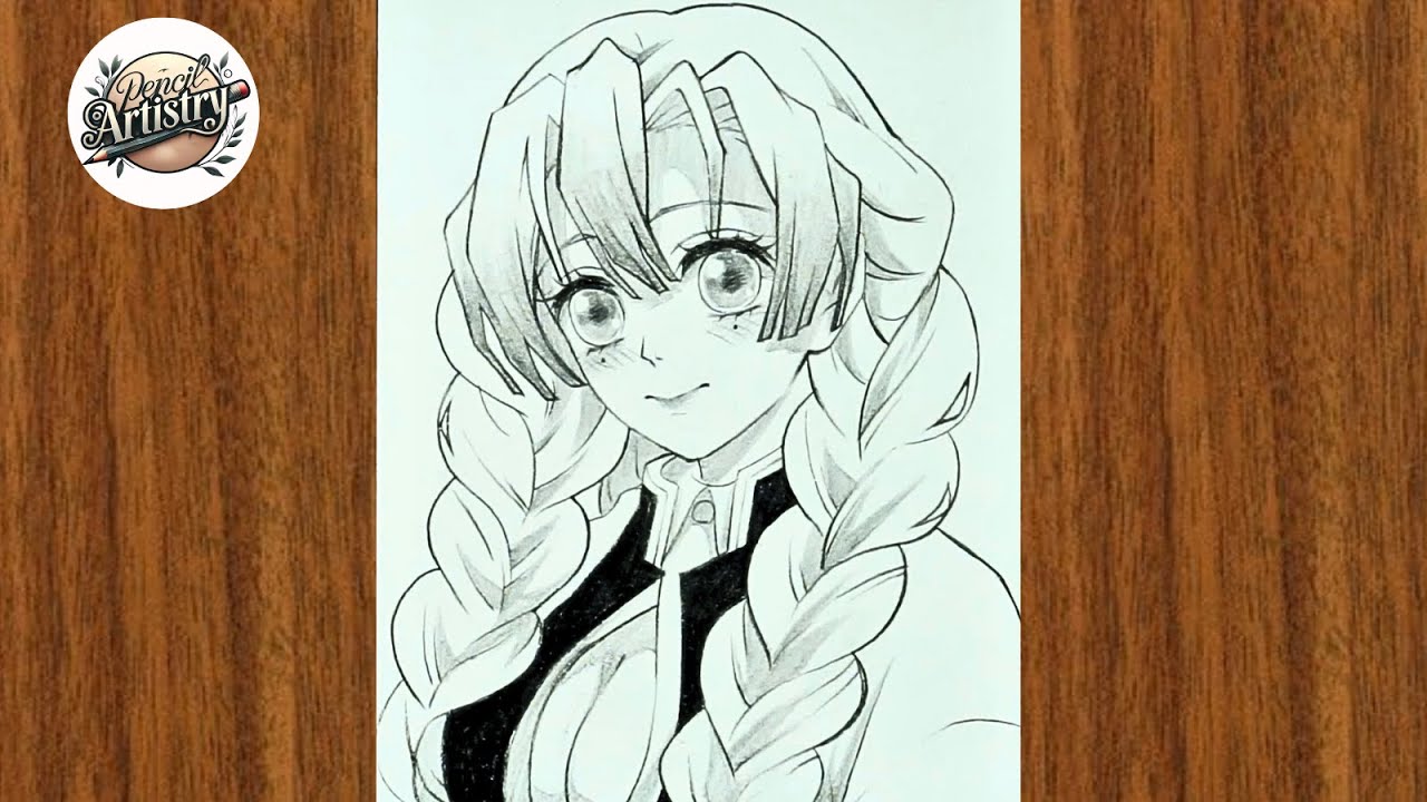How to Draw Mitsuri Kanroji Step by Step | Demon Slayer Art