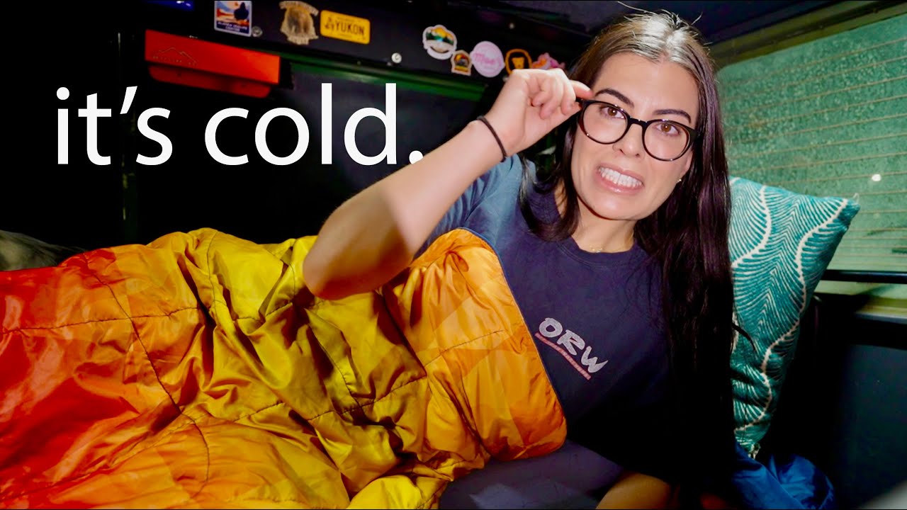 Truck Camping in a $100 Amazon Set Up in the Snow