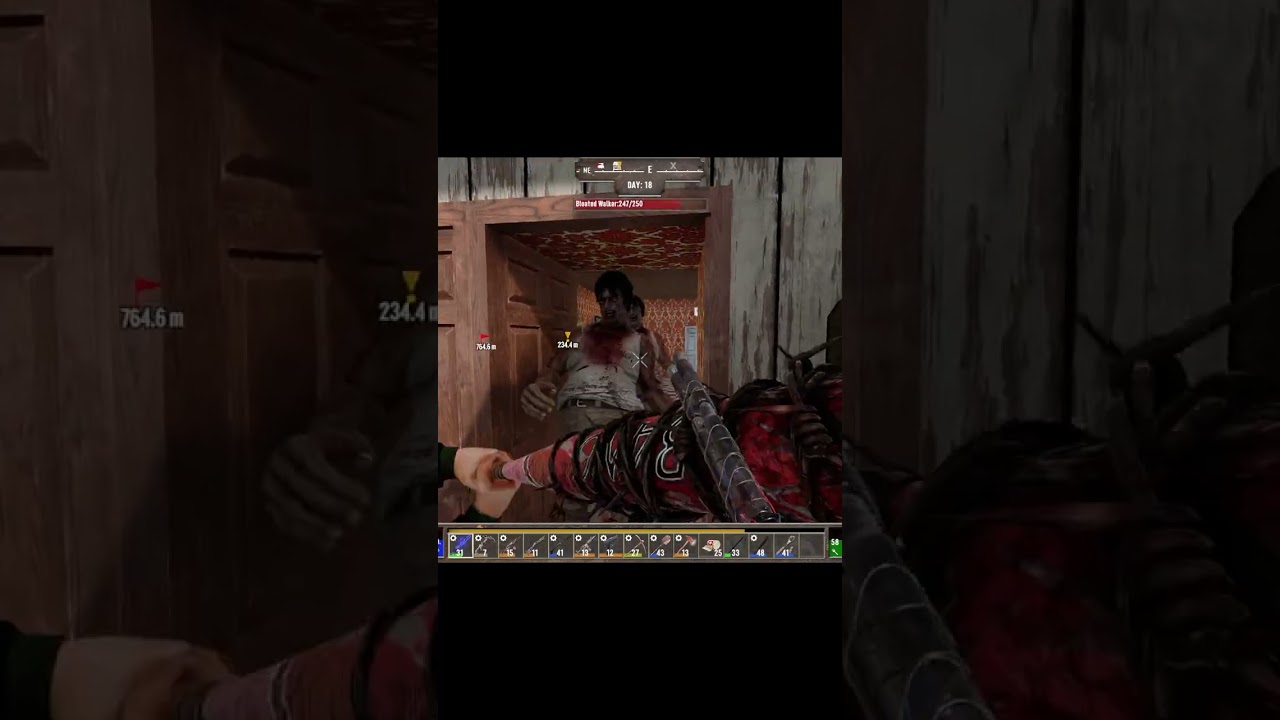 😱 Doorway To Zombie town😱  #shorts #7daystodie #youtubeshorts darknessfallsmod