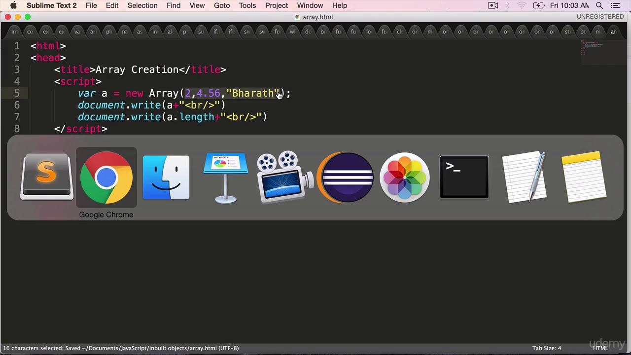 JavaScript Array Object