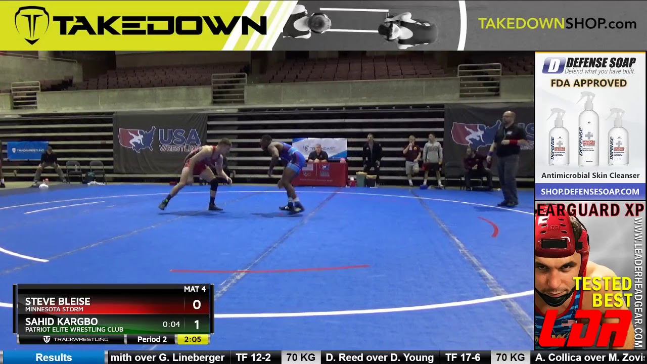 70 KG Steve Bleise Minnesota Storm Vs Sahid Kargbo Patriot Elite Wrestling Club