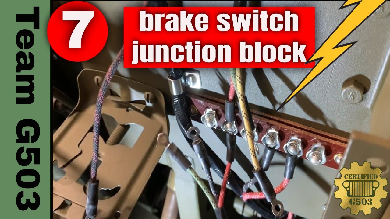 G503 Wiring And Electrical (Part 7) Wiring the Brake Switch and Horn, Willys MB Ford GPW WWII Jeep