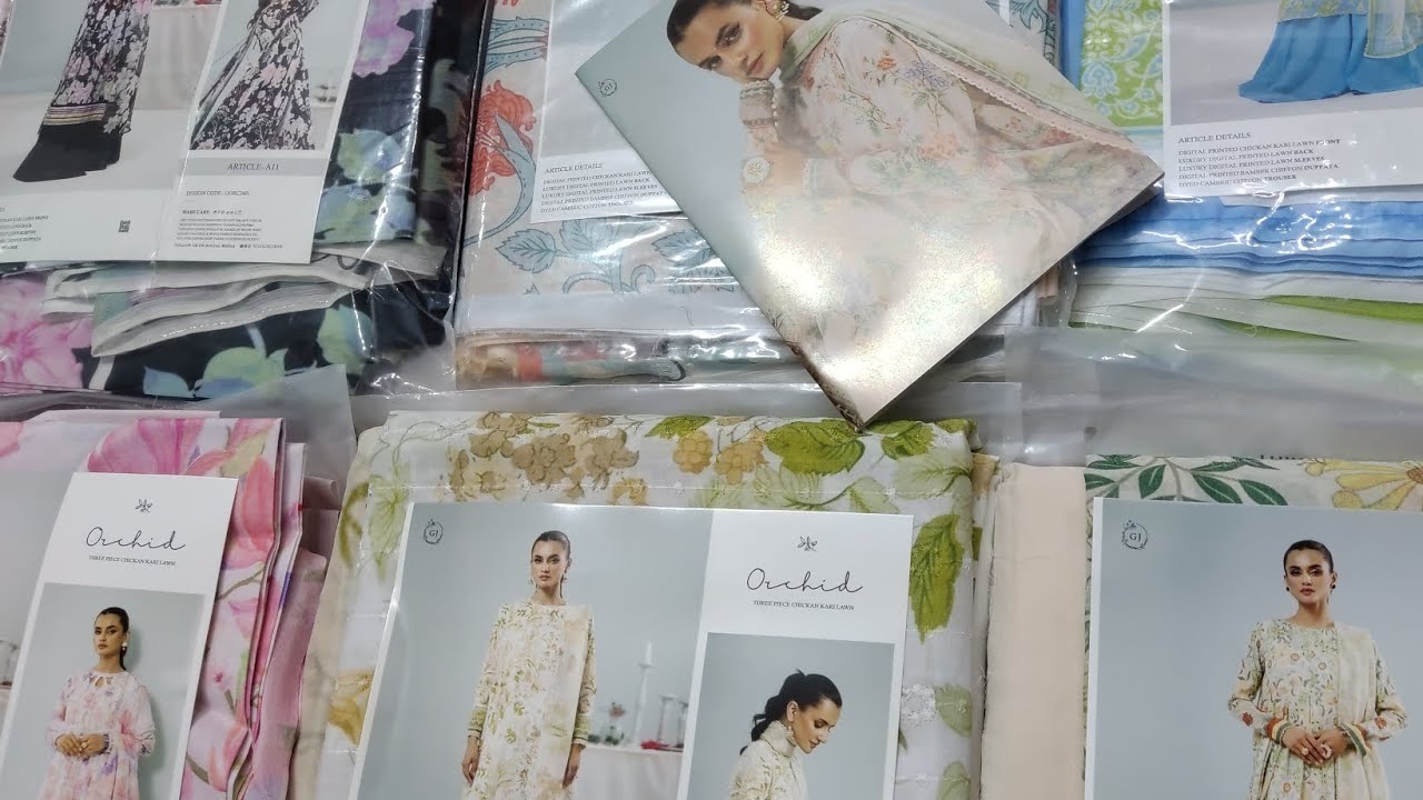 Orchid By GULJEE beautiful unstich Chikankari Lawn Embroidery Edit @gorgeouscollection630