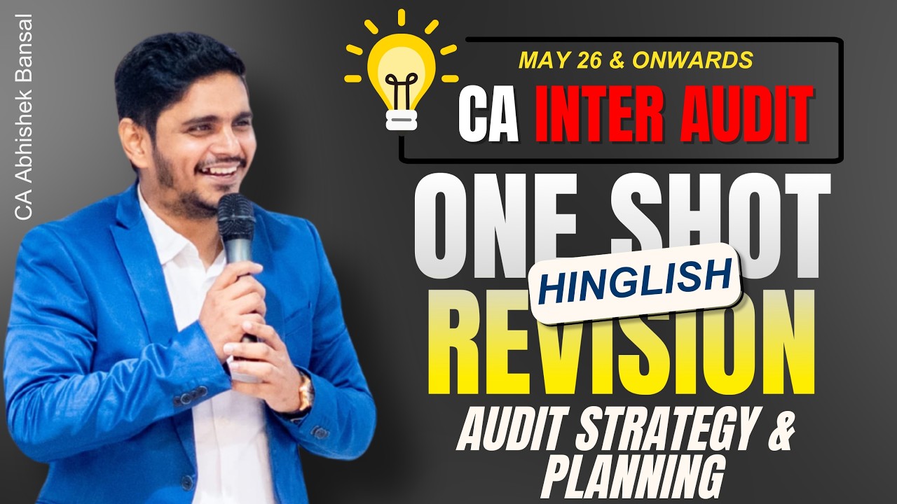 CA Inter | Аудит | Стратегия аудита | Пересдача | 26 мая | 26 сентября | CA Abhishek Bansal
