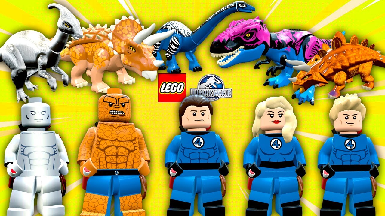 QUARTETO FANTÁSTICO E SEUS DINOSSAUROS no LEGO Jurassic World Dublado Gameplay PC