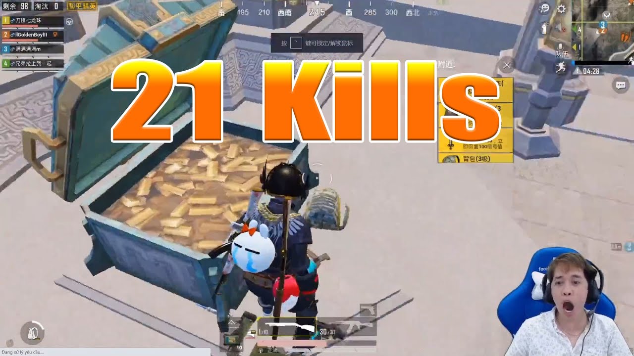 🔫Nam Blue[Pubg Mobile] Cứ mở hòm Chim là Auto Top 1 - 21 Kills