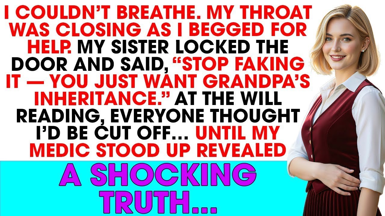 My sister locked the door when I had a bad allergic reaction— then the medic revealed a shocking...