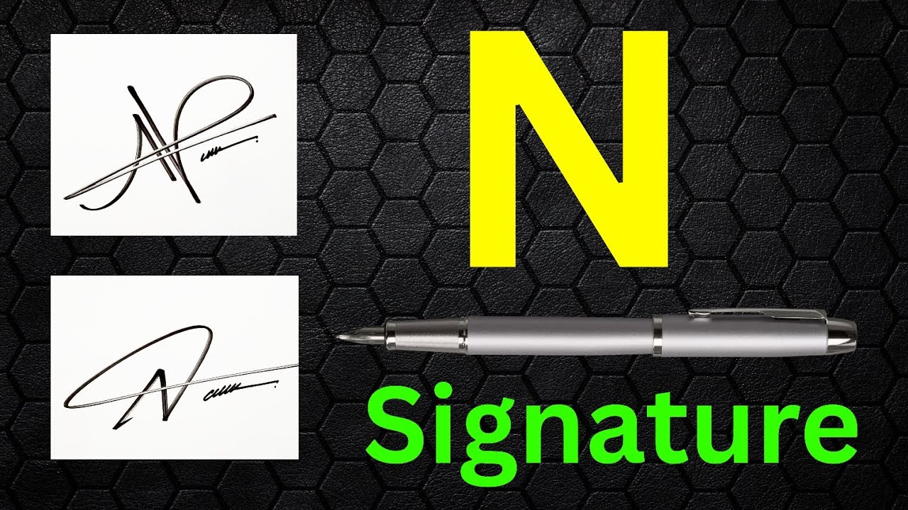 N signature style | N letter signature style | N name signature style