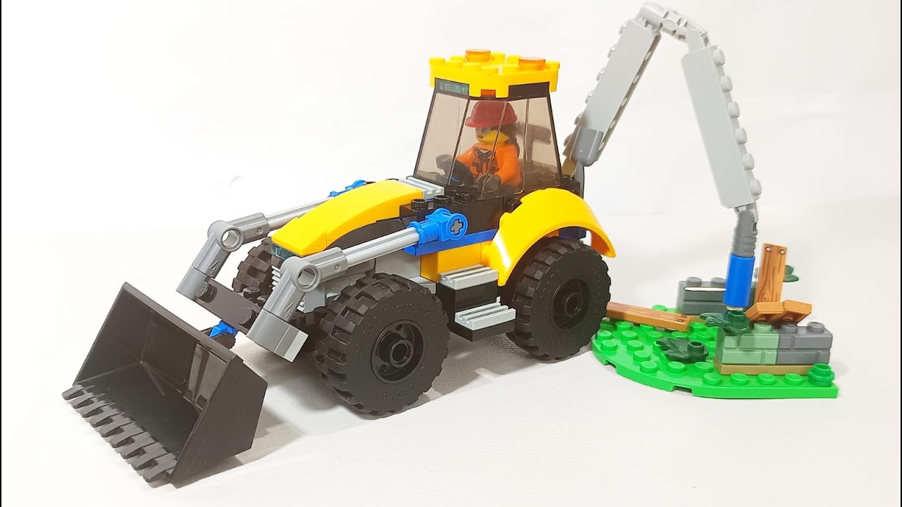 LEGO city 60385 construction digger speed build